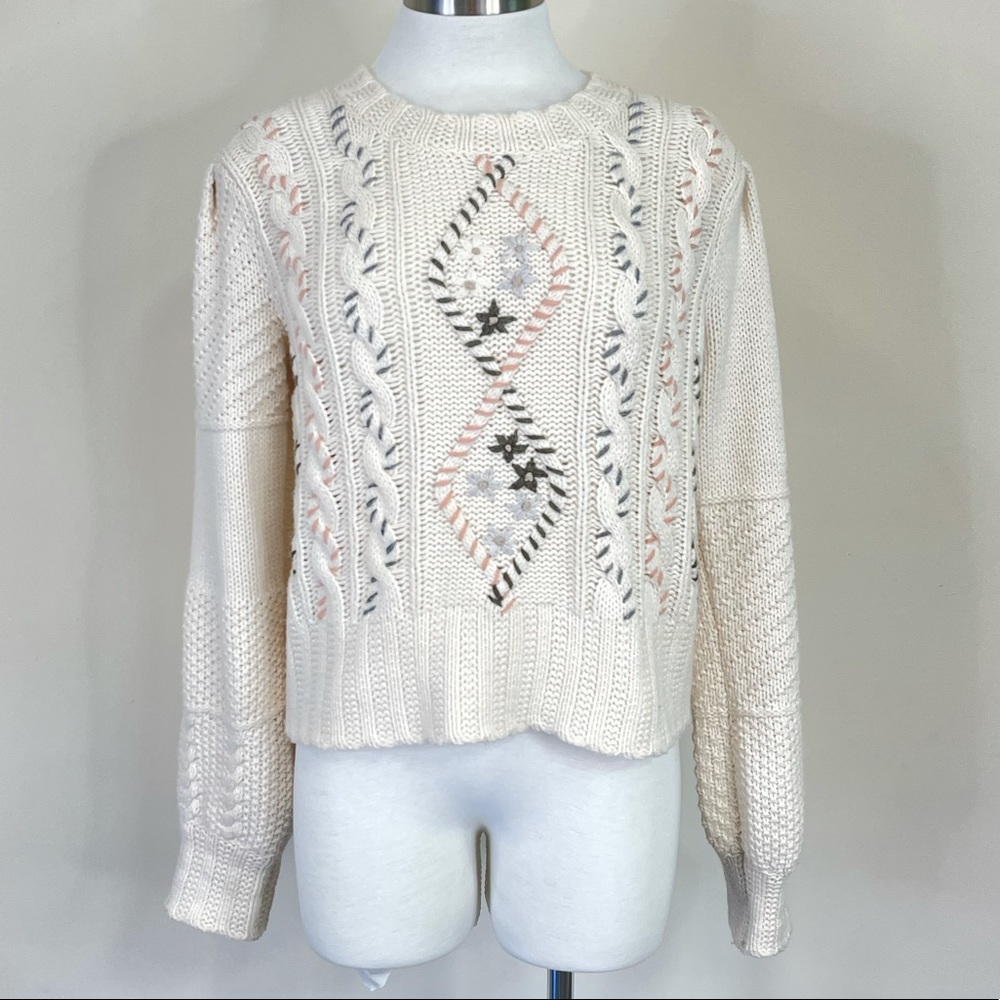 Loveshackfancy Leni Morning Dew Pullover sz small